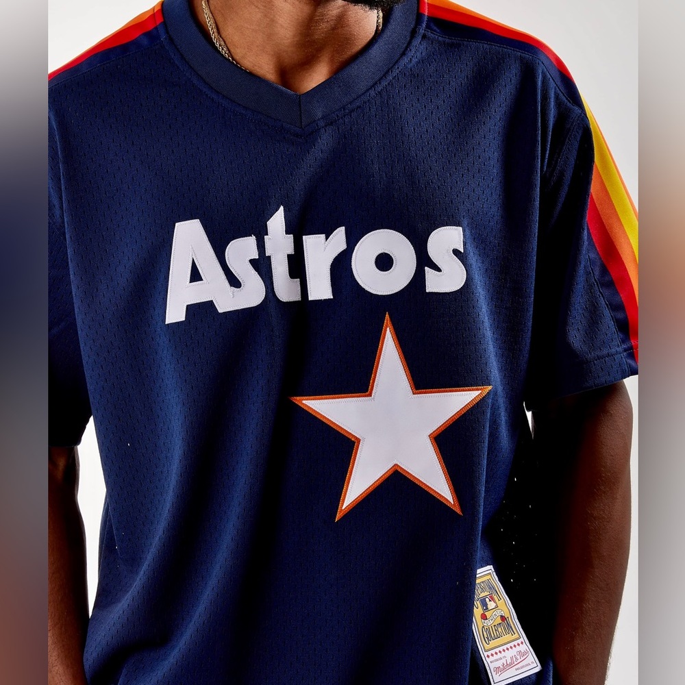 Mitchell & Ness 1980 Houston Astros Nolan Ryan Pullover Blue Jersey #34 2XL NEW - Picture 3 of 14